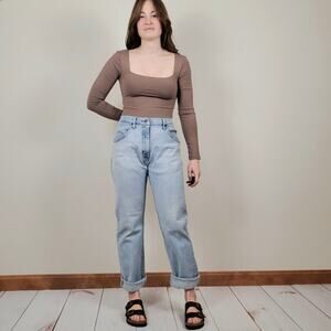 Vintage Y2K Wrangler Light Wash High Rise Straight Leg Jeans 31x30